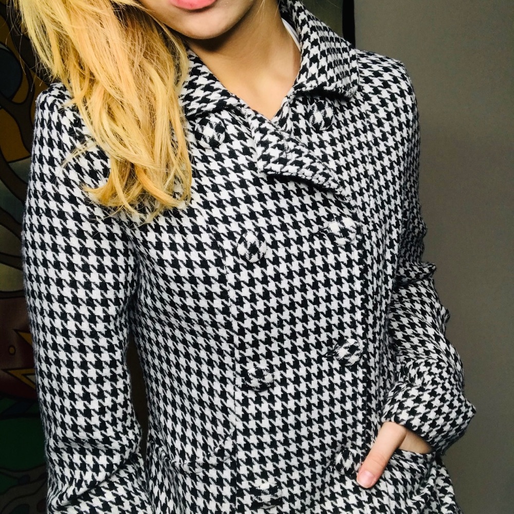 Retro Black And White Coat